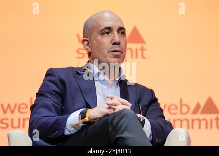 Omar Berrada, CEO Manchester United, addresses the audience during the first day of WEB SUMMIT 2024 in Lisbon, Portugal. 11th Dec, 2024. Credit: Brazil Photo Press/Alamy Live News Stock Photo