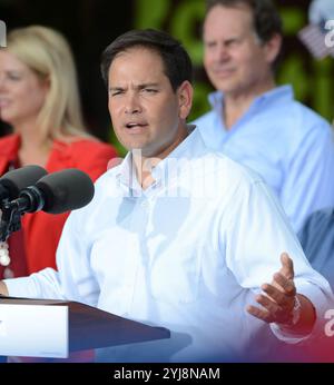 Miami, United States Of America. 12th Apr, 2015. MIAMI, FL - AUGUST 13: Florida Republican Senator Marco Rubio appeared with Mitt Romney at El Palacio de los Jugos on August 13, 2012 in Miami, Florida. People: Florida Republican Senator Marco Rubio Credit: Storms Media Group/Alamy Live News Stock Photo