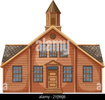 Detailed vector of a cozy wooden house Stock Vector Image & Art - Alamy