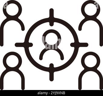 Recruitment, headhunting vector icon illustration Stock Vector