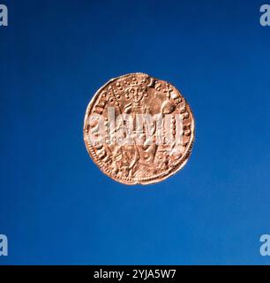 Henry III of England (1207-1272). Gold Penny. Museum: BRITISH MUSEUM, LONDRES, UK. Stock Photo