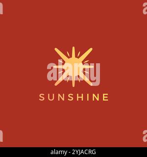 Sunshine Icon Logo Vector. Sun Symbol Design Stock Vector