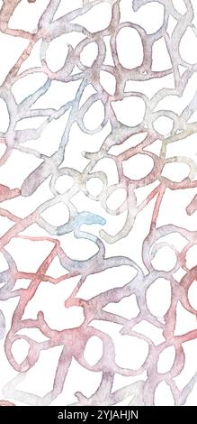 Colorful abstract watercolor scribbles on white background. Stock Photo