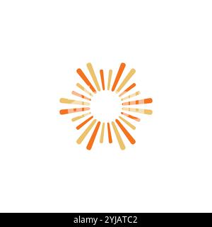 sunshine sunny summer element vector. sun logo design Stock Vector