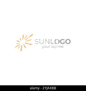 Sun Simple Logo Vector Design. Sunshine Icon Stock Vector
