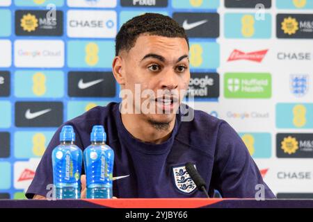 Burton Upon Trent, UK. 12th Nov, 2024. England midfielder Morgan Rogers during the England Training & Media Day press conference at St. George's Park, Burton upon Trent, England, United Kingdom on 12 November 2024 Credit: Every Second Media/Alamy Live News Stock Photo