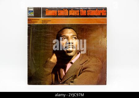 jimmy smith plays the standards classic jazz vintage LP record cover sleeve Stock Photo