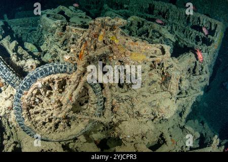 cargo inside wreck of ss thistlegorm red sea Stock Photo - Alamy