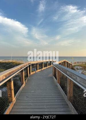 Henderson Beach State Park walkover bridge Stock Photo