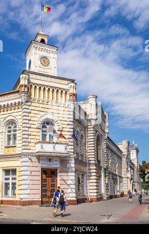 Exterior view of City Hall, Chișinău, Moldova – historic municipal building Stock Photo