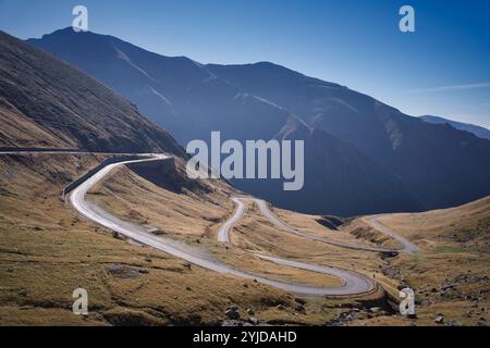 Photo of the panoramic view of the Transfagarasan road in Romania Stock Photo