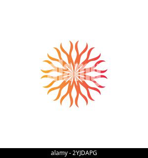 Sunshine Logo Vector Illustration. Abstract Sun Icon Stock Vector