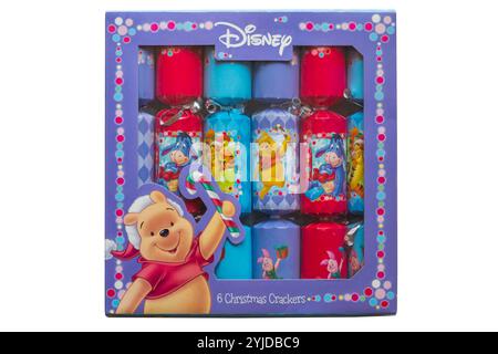 Box of Disney 6 Christmas crackers isolated on white background Stock Photo