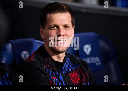 Wojciech Szczesny of FC Barcelona looks on during the Spanish league, La Liga EA Sports