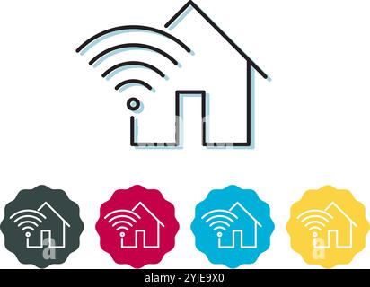 Home Wireless Services - Stock Icon as EPS 10 File Stock Vector
