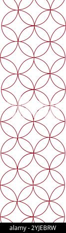 Traditional Chinese decorative element seamless border pattern vertical. Chinese symbol for Chinese new year or other festival. vector graphic illustr Stock Vector