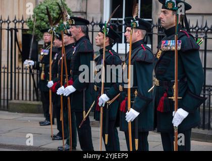 Members of the Royal Company of Archers of parade Stock Photo