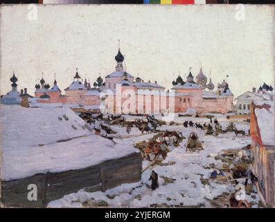 Spring Evening. Rostov the Great. Museum: State Museum of History and Art, Serpukhov. Author: Konstantin Fyodorovich Yuon. Copyright: This artwork is not in public domain. It is your responsibility to obtain all necessary third party permissions from the copyright handler in your country prior to publication. Stock Photo