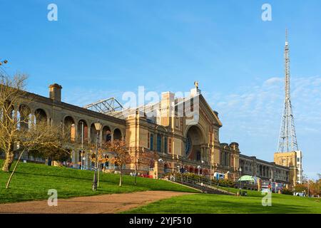 Alexandra Palace, North London UK, viewed from Alexandra Park Stock Photo