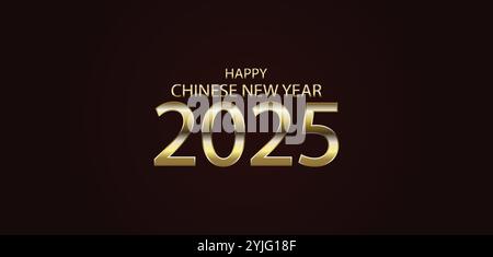 Celebrating the Year of the Dragon Happy Chinese New Year 2025 Stock Vector