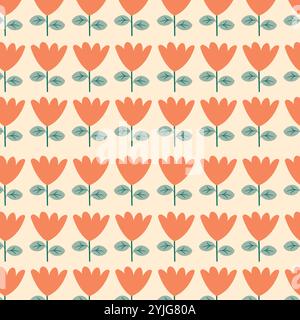Seamless floral pattern with beautiful flowers and colors. Stock Vector