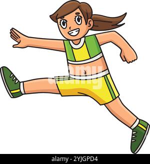 Track and Field Female High Jumping Clipart Stock Vector Image & Art ...