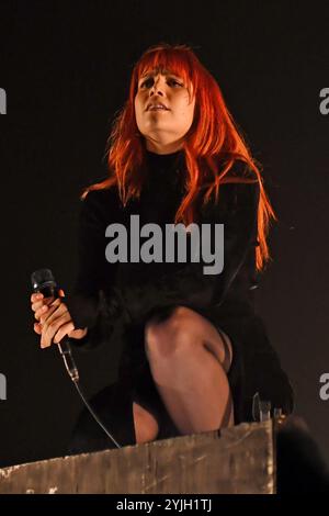 UK. 14th Nov, 2024. LONDON, ENGLAND - NOVEMBER 14: Hannah Reid of ‘London Grammar' performing at O2 Arena, Greenwich on November 14, 2024 in London, England.CAP/MAR © MAR/Capital Pictures Credit: Capital Pictures/Alamy Live News Stock Photo