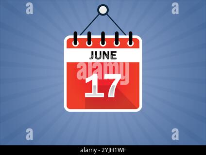 2024 JUNE month calendar Color vector illustrator calendar design ...
