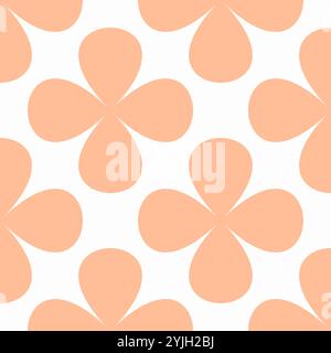 Seamless vector pattern in Peach Fuzz color. Minimalistic geometric design with modern aesthetic, ideal for decorative backgrounds, wallpapers, and st Stock Vector