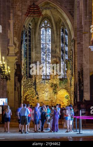 Capilla del Santísimo, intervención del artista mallorquín Miquel Barceló, Catedral de Mallorca, La Seu, siglo XIII. gótico levantino, palma, Mallorca, balearic islands, Spain. Stock Photo