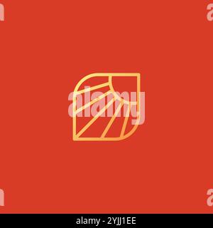 Sunshine Line Logo Vector Illustration. Sun Icon Stock Vector