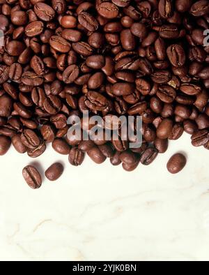 Still life. Food. Roasted Coffee beans. (Coffea arabica). Stock Photo