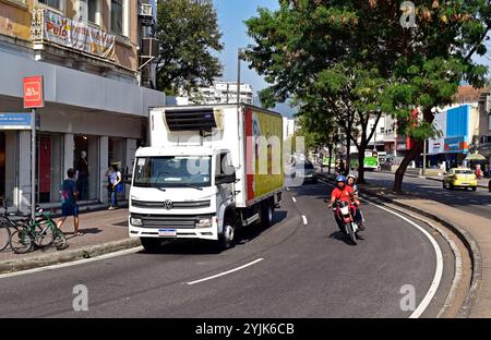 RIO DE JANEIRO, BRAZIL - September 14, 2024: Typical street on Tijuca neighborhood Stock Photo