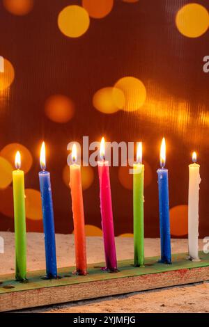 Night of the Candles, traditional Colombian celebration. Stock Photo