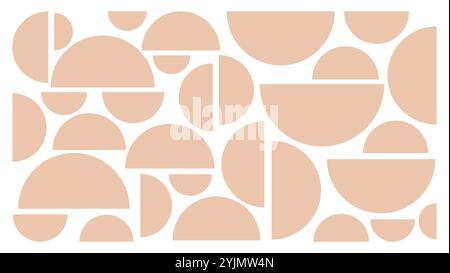 A minimalist design featuring various circular shapes in a soft color palette, perfect for modern decor. Stock Vector