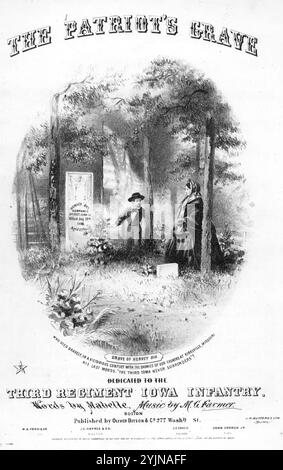 The Patriot's grave, Farmer, M. G. (composer), Mabelle, (lyricist), Oliver Ditson & Co., Boston, 1863., United States, History, Civil War, 1861-1865, Songs and music, Choruses, Secular (Mixed voices, 4 parts) with organ, United States. Army. Iowa Infantry Regiment, 3rd (1861-1864), Songs and music, Dix, Harvey, 1840-1861, Songs and music, Kirksville (Mo.), History, Military, 19th century, Songs and music, Missouri, History, Civil War, 1861-1865, Songs and music, United States, History, Civil War, 1861-1865, Casualties, Songs and music, Soldiers, United States, Death, Songs and music, Soldiers Stock Photo