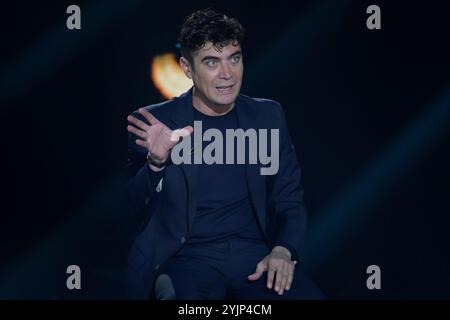 Riccardo Scamarcio attends at the first episode of Rai tv program 'Belve 2024' at Fabrizio Frizzi studios. (Photo by Mario Cartelli / SOPA Images/Sipa USA) Stock Photo