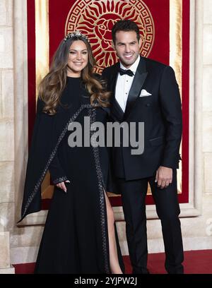 London, UK. 13 November, 2024.  Kelly Brook and Jeremy Parisi attend the Gladiator II Global Premiere Red Carpet Arrivals in Leicester Square, 13 November, 2024 in London, England, United Kingdom. Credit: S.A.M./Alamy Live News Stock Photo