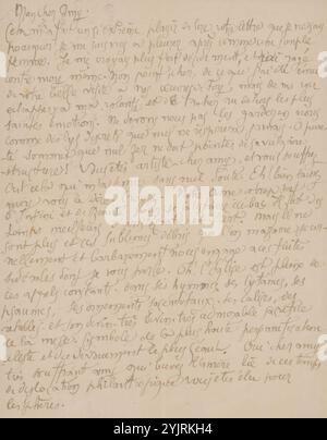 Letter to Andries Bonger, printed, writer: Émile Bernard, Saint-Briac-Sur-Mer, in or before Oct-1891, paper ink, writing, pen, Christian religion, diseases, Andries Bonger, Leonardo da Vinci, Sandro Botticelli, Fra Angelico, Andrea Mantegna, Pietro Perugino, Domenico Ghirlandaio, Anne Marie Louise van der Linden Stock Photo