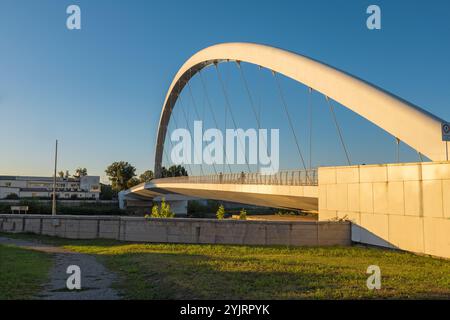Alessandria - The Cittadella Bridge by architect Richard Meier & Partners. Stock Photo