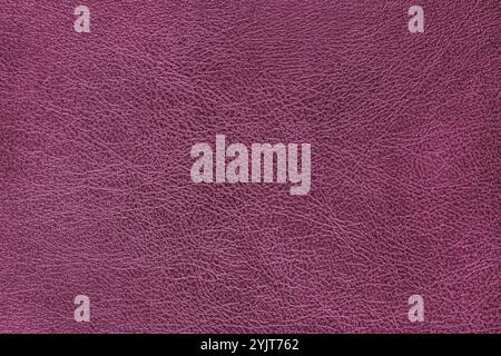 Structure of genuine leather surface with slightly grainy texture macro, close up. Smooth shiny pink leatherette, upholstery material, luxury backgrou Stock Photo