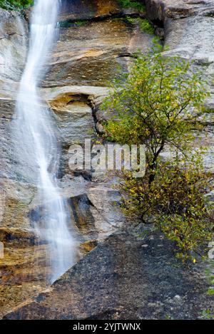 Waterfall. Navafria. Sierra de Guadarrama National Park. Segovia Province. Castilla y Leon. Spain. Stock Photo