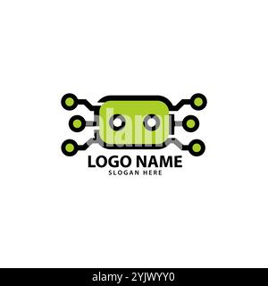 spider robot technology logo design vector Stock Vector