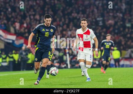 Glasgow, UK. 15th Nov, 2025. Scotland played Croatia at Hampden Park, Glasgow, Scotland, UK in the UEFA Nations League 2025. the score was Scotland 1 - 0 Croatia with the goal scored by John McGinn, Scotland 7, in 86 minutes. Credit: Findlay/Alamy Live News Stock Photo