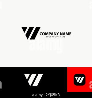 letter VW logo design vector Stock Vector