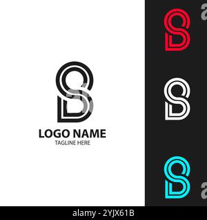 letter SD logo design vector Stock Vector