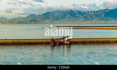 CAGLIARI, SARDINIA - October 9, 2024: Cagliari, the historic capital of Sardinia, offers stunning coastal views, rich Italian heritage, and vibrant Me Stock Photo