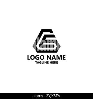 letter EG triagle monogram logo design vector Stock Vector
