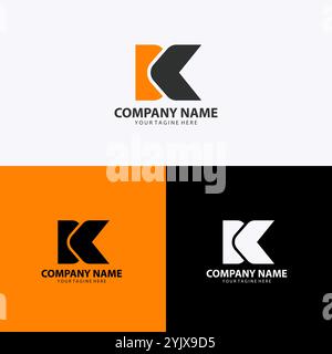 letter BK logo design vector Stock Vector