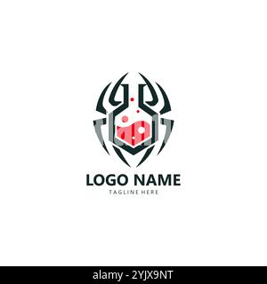 lab spider logo design vector Stock Vector